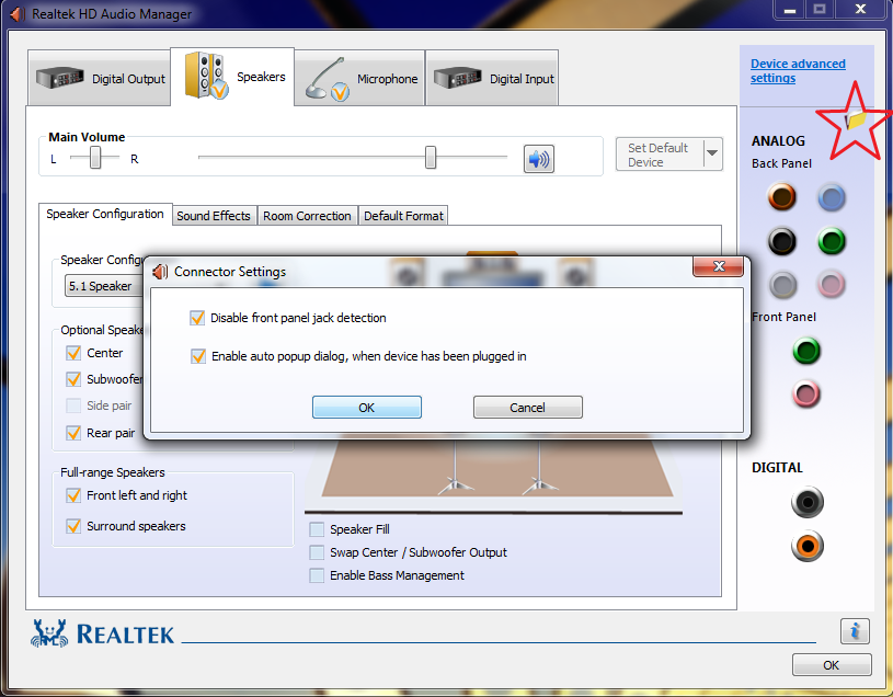 Enabling simultaneous front headphone and back speaker output (Realtek)